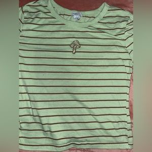 rue 21 mushroom stripped tshirt